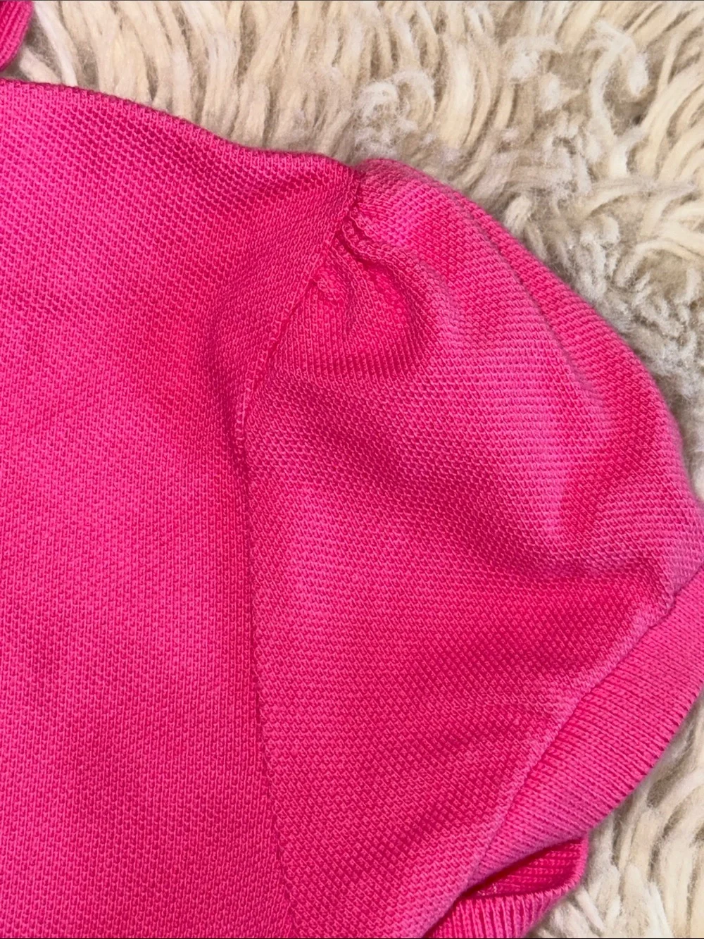 🐎 💖NWT Ralph Lauren Girls size 5 Bright Pink Polo Dress with Ruffle Hem